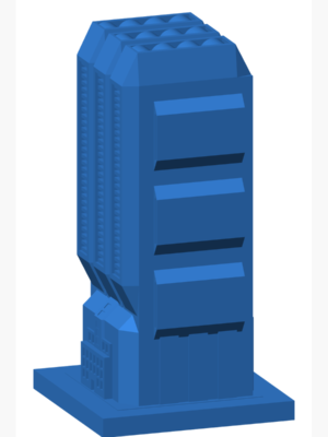 Modern Office Skyscraper Building 3D Baskı STL