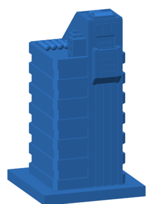 Modern Stepped Office Tower 3D Baskı STL