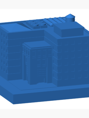 Urban Office Building Block 3D Baskı STL