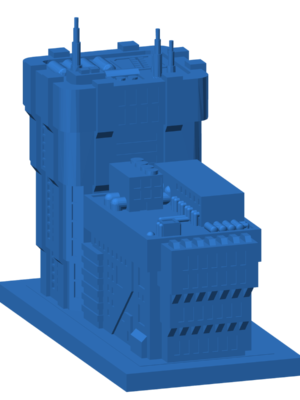 Sci-Fi Military Command Building 3D Baskı STL
