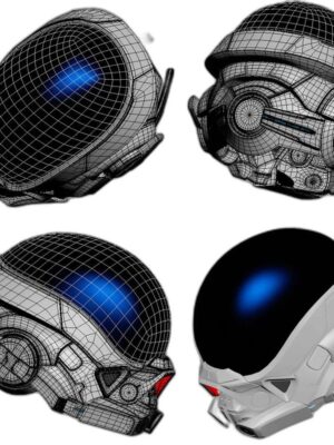 Mass Effect Andromeda Ryder Kaskı – 3D Baskı STL Seti (3 Parça)