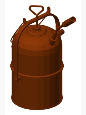Vintage Gaz Alevi Lambası – Boyalı Konsept Model