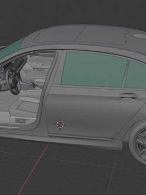 BMW M7 (G12) İç Mekan Detaylı 3D Baskı Modeli STL