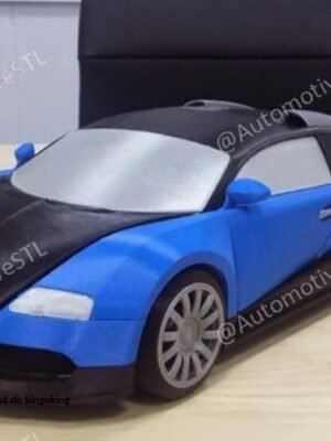 Bugatti Veyron 3D Baskı STL Modeli — 43 Parça