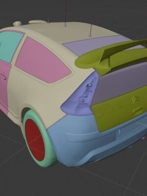 Citroën C4 WRC Ralli Arabası 3D Baskı Modeli STL