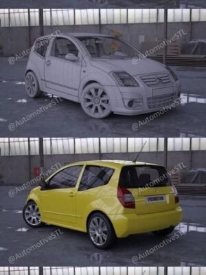 Citroën C2 3D Baskı STL Araba Modeli
