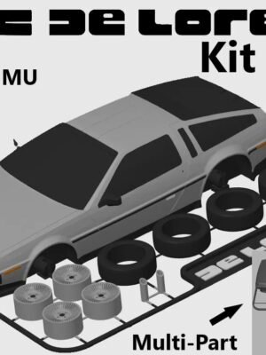 DeLorean DMC-12 Kit Kart 3D Baskı Modeli STL (Geleceğe Dönüş)