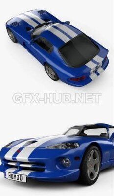 Dodge Viper GTS Mk1 (1996) 3D Baskı STL Modeli