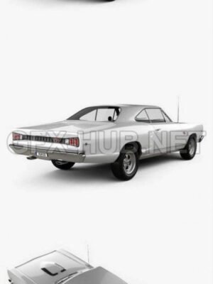 Dodge Coronet RT Hardtop Coupe 1968 3D Baskı Araba Modeli STL