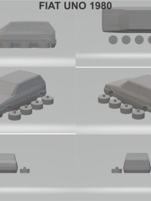 Fiat Uno 1980'ler Klasik Araba 3D Baskı STL