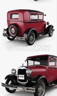 Ford Model A Tudor 1929 3D Baskı STL Modeli