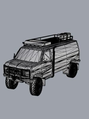 Ford E-350 Econoline Van 3D Baskı Modeli STL