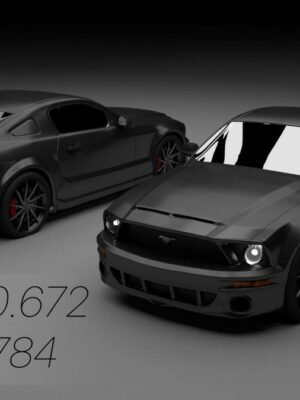 Ford Mustang GT 2010 3D Baskı Modeli STL
