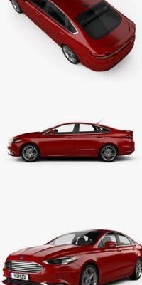 Ford Fusion Titanium 2017 3D Baskı Araba Modeli STL