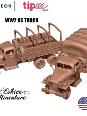 GMC CCKW 2.5 Ton WW2 ABD Ordusu Kamyonu 28mm Minyatür 3D Baskı STL