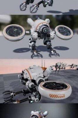 Sci-Fi Drone 01 Low-Poly 3D Baskı STL