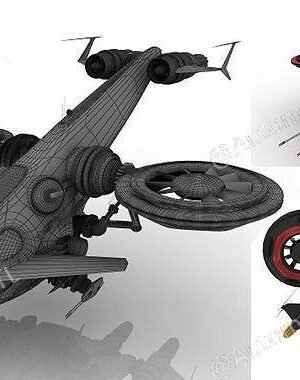 Askeri Drone Helikopter 3D Baskı Modeli STL