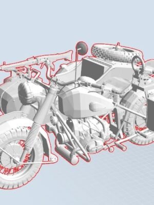 BMW R75 Motosiklet 3D Baskı STL Modeli