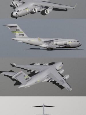 Boeing C-17 Globemaster III Askeri Nakliye Uçağı 3D Baskı STL