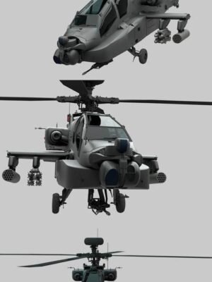 AH-64D Apache Saldırı Helikopteri 3D Baskı Modeli STL
