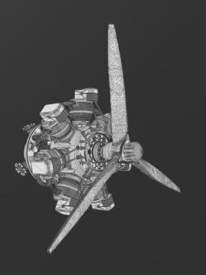 Yıldız Motor (Radial Engine) 3D Baskı Modeli STL