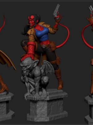 Hellgirl 3D Baskı Figür STL Seti – 22 Parça