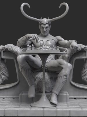 Loki ve Satranç Tahtası 3D Baskı Figür STL Seti – 14 Parça