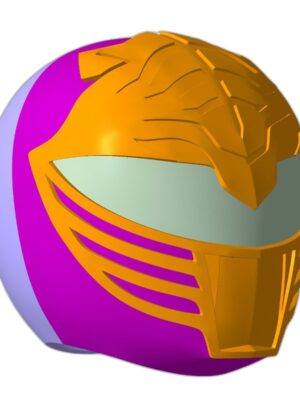 Power Rangers MMPR Beyaz ve Altın Kask – 3D Baskı STL Seti (4 Parça)