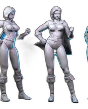 Power Girl 3D Baskı Figür Seti – 22 Parça STL