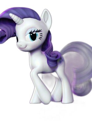 Rarity My Little Pony Fanart 3D Baskı Figür Seti – 14 Parça STL