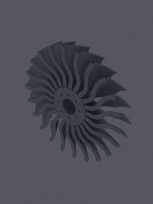 Turbofan Jet Motoru Çalışma Modeli 3D Baskı STL