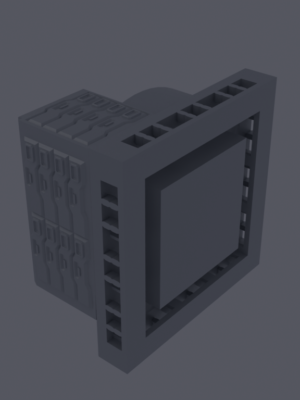 Uzay Gemisi İç Mekan 2x2 Koltuk Takımı 3D Baskı STL