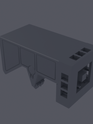 Uzay Gemisi Köprü Mobilyaları – 4 Parçalı Minyatür Seti 3D Baskı STL