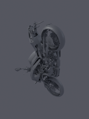 Kawasaki Z H2 2020 Motosiklet 3D Baskı Modeli STL