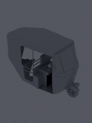 Bajaj Auto Rickshaw Hint Üç Tekerlekli Taksi 3D Baskı STL