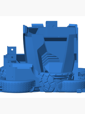 Mini Kamyon Rocky Ölçekli Maket 3D Baskı STL