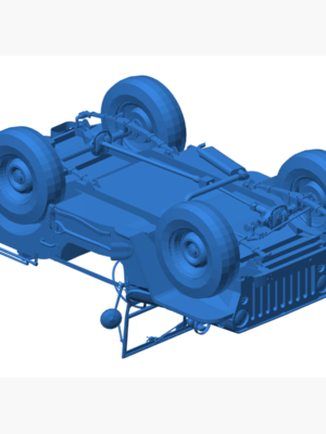 Jeep Willys 1944 3D Baskı Miniatür STL