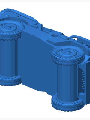 WWII ABD Willys Jeep G.I. Makineli Tüfekli 28mm Minyatür 3D Baskı STL