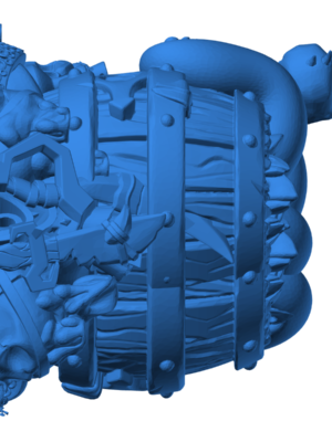Ölümsüz Korsan Gemisi Fıçı Aksesuar Seti 3D Baskı STL