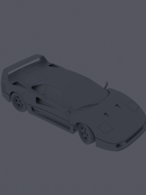 Ferrari F40 Süperkar 3D Baskı Modeli STL
