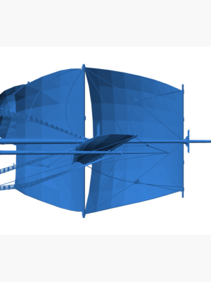 Hasarlı Yelken Tekne Aksesuarı 3D Baskı STL