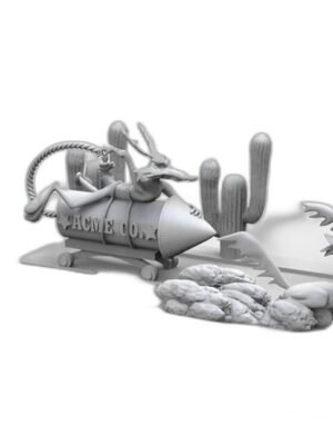 Wile E. Coyote & Roadrunner V2 Diorama Figür Seti – 29 Parça STL
