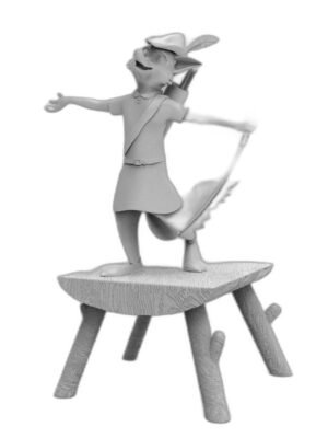 Robin Hood Tilki Figürü – 3D Baskı STL Seti (8 Parça)
