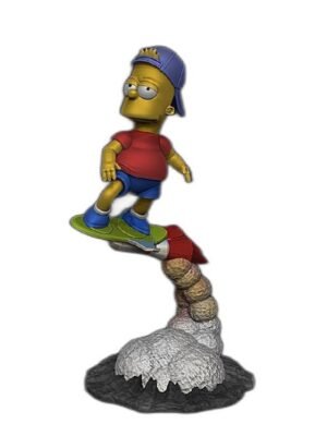 Simpsons Bart Kaykay 3D Baskı Figür Seti – 141 Parça STL