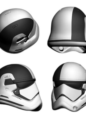 First Order Stormtrooper Kaskı – Son Jedi 3D Baskı Figür Seti (4 Parça)