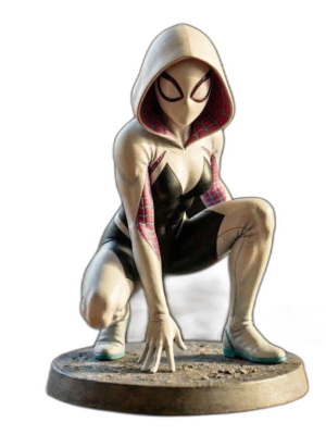 Spider-Gwen Çömelme Pozu Heykel