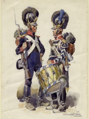 Napoleonic Bavarian Infantry Modular Kit 3D Baskı Modeli — Askeri Figür