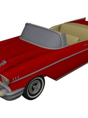 1957 Chevrolet Bel Air Convertible 3D Baskı STL