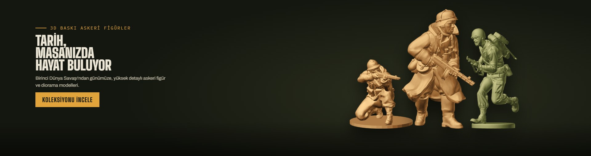 3D baskı askeri figürler — tarih masanızda hayat buluyor