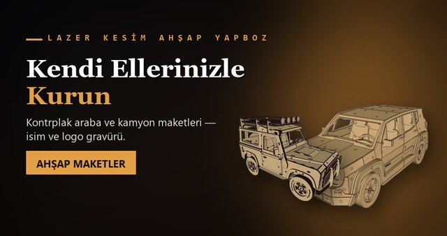 Lazer kesim ahşap yapboz maketler